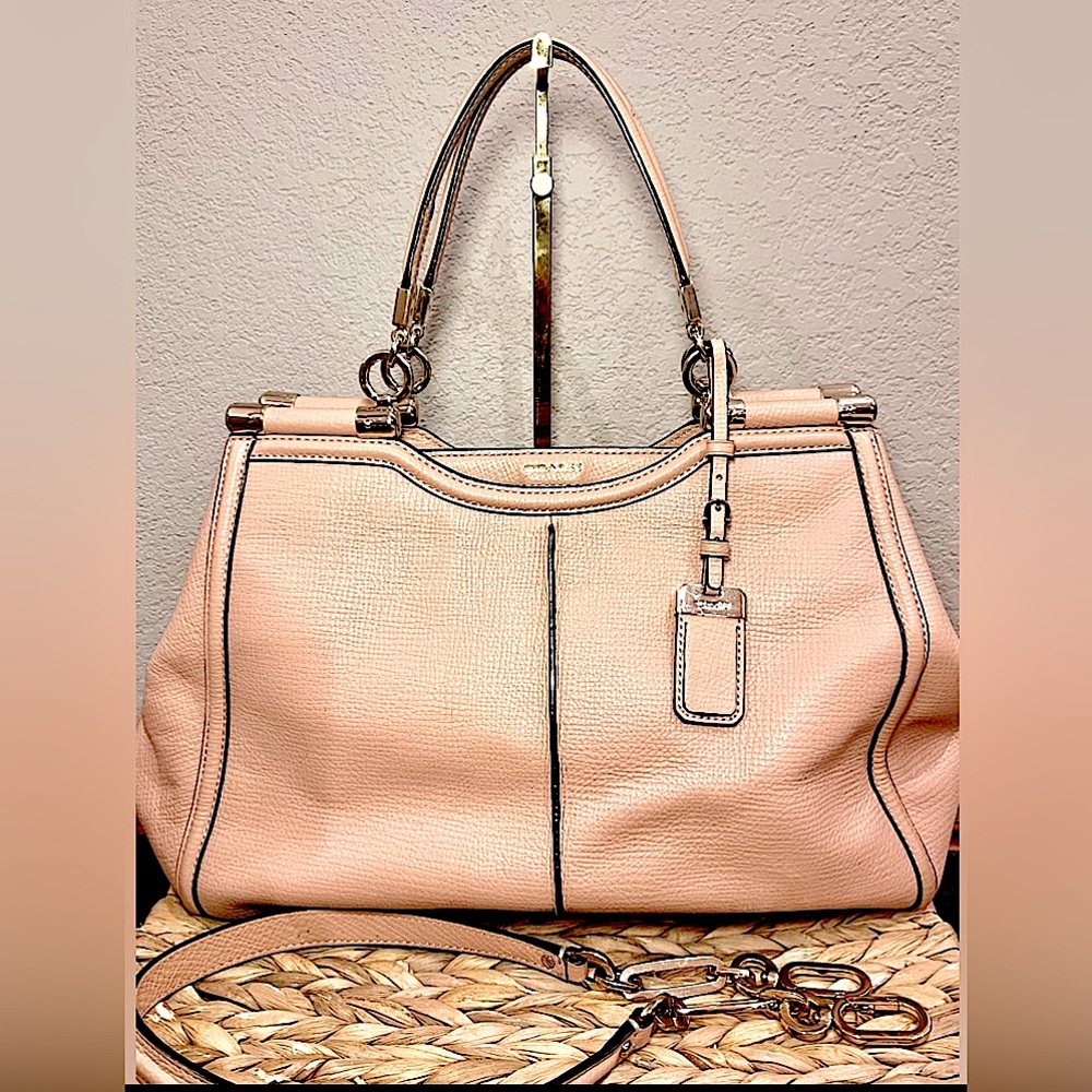 COACH Madison Caroline Parchment 2 way leather bag